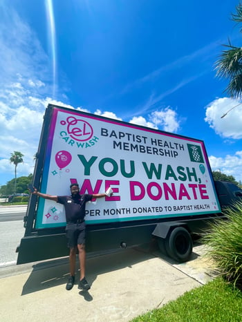23 Doing Good El Car Wash Baptist Health You Wash We Donate Truck copy